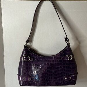 Unbranded Y2K purple crocodile-Embossed woman’s bag.